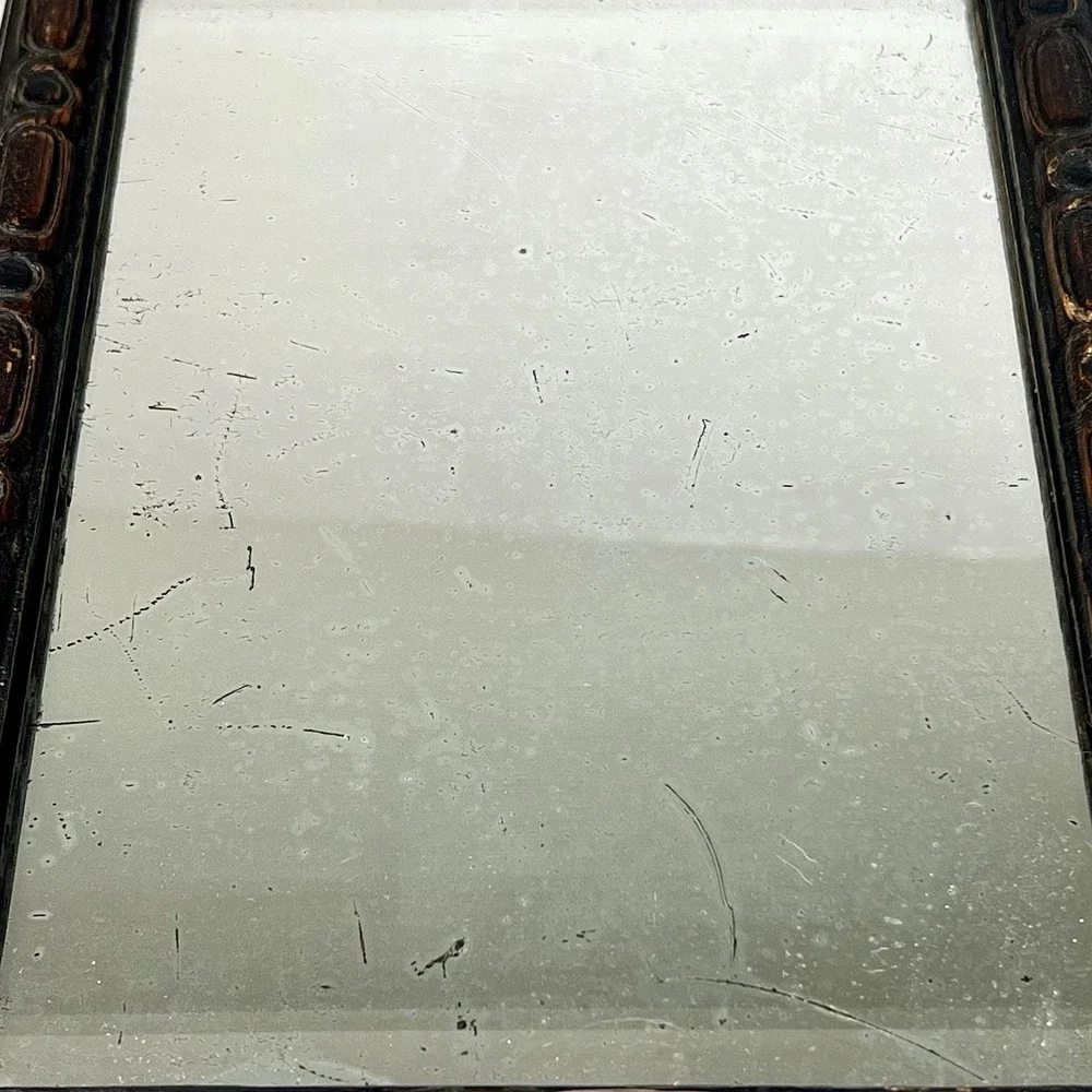 Antique Hand Carved Wood Framed Mirror Free‎ Standing 7